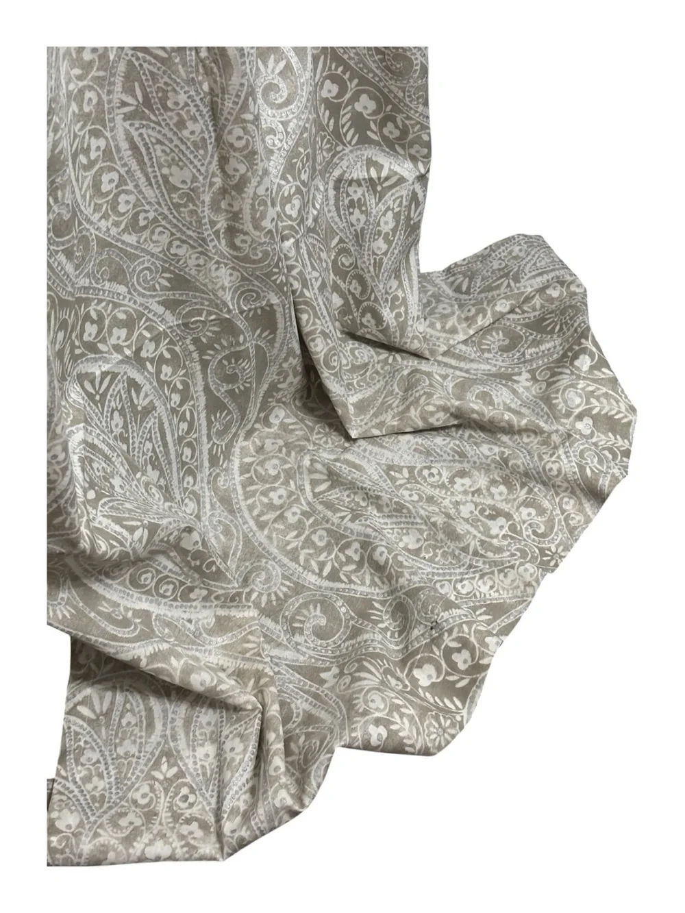 2 Tahari Home Paisley Floral Window Curtain Panels Cream Beige Gray Silver
